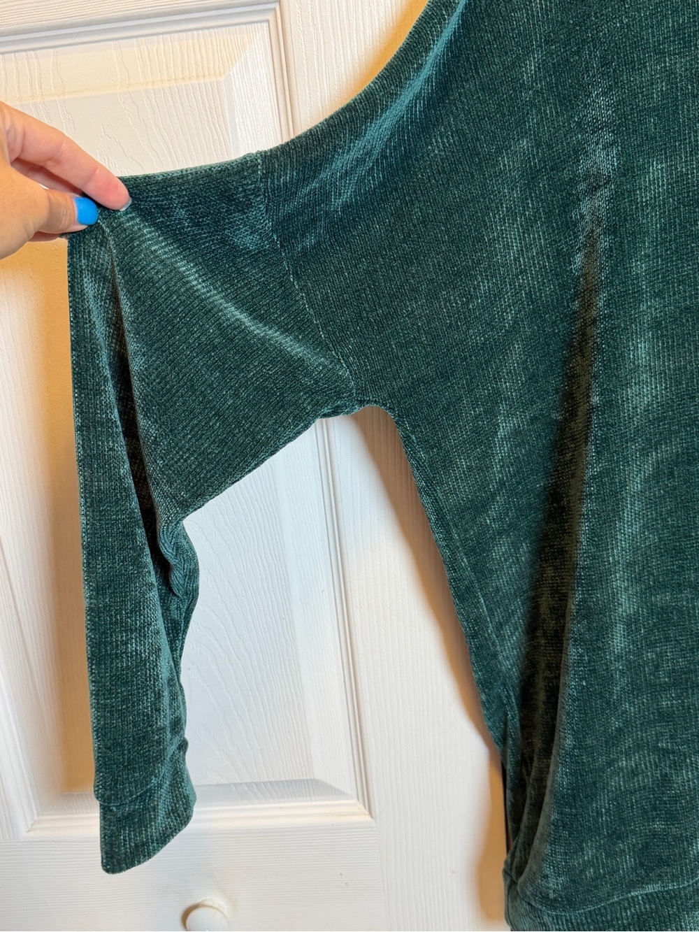 NWT Freckled Poppy 1XL Green Chenille Sweater Long Sleeve Cozy Soft Top - Picture 3 of 9